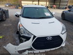 2013 Hyundai Veloster Turbo W/blue White vin: KMHTC6AE9DU163239