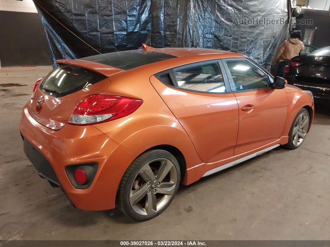 2013 Hyundai Veloster Turbo W/black Orange vin: KMHTC6AEXDU136406