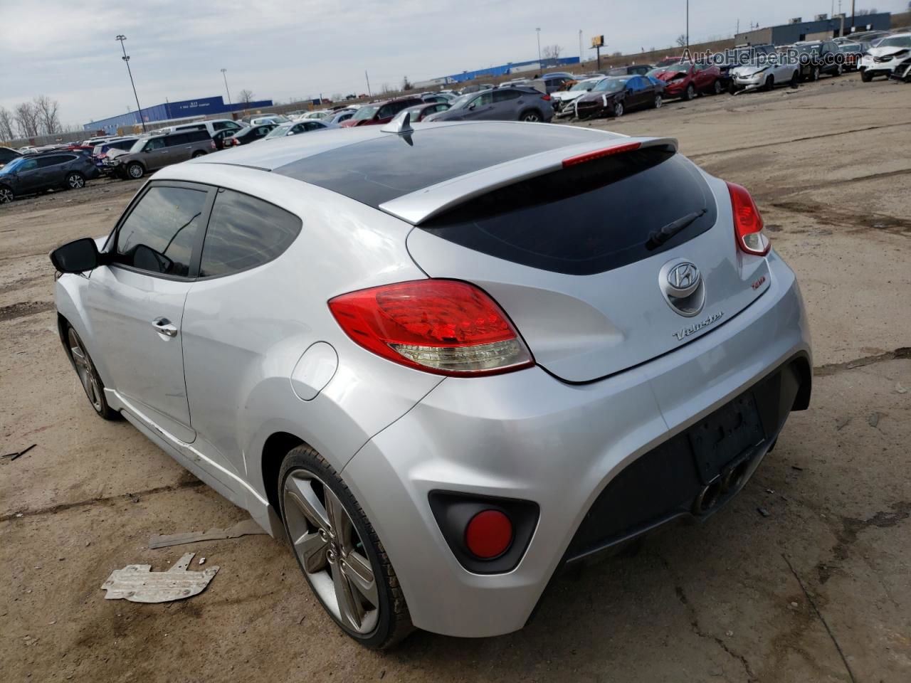 2013 Hyundai Veloster Turbo Серебряный vin: KMHTC6AEXDU151178