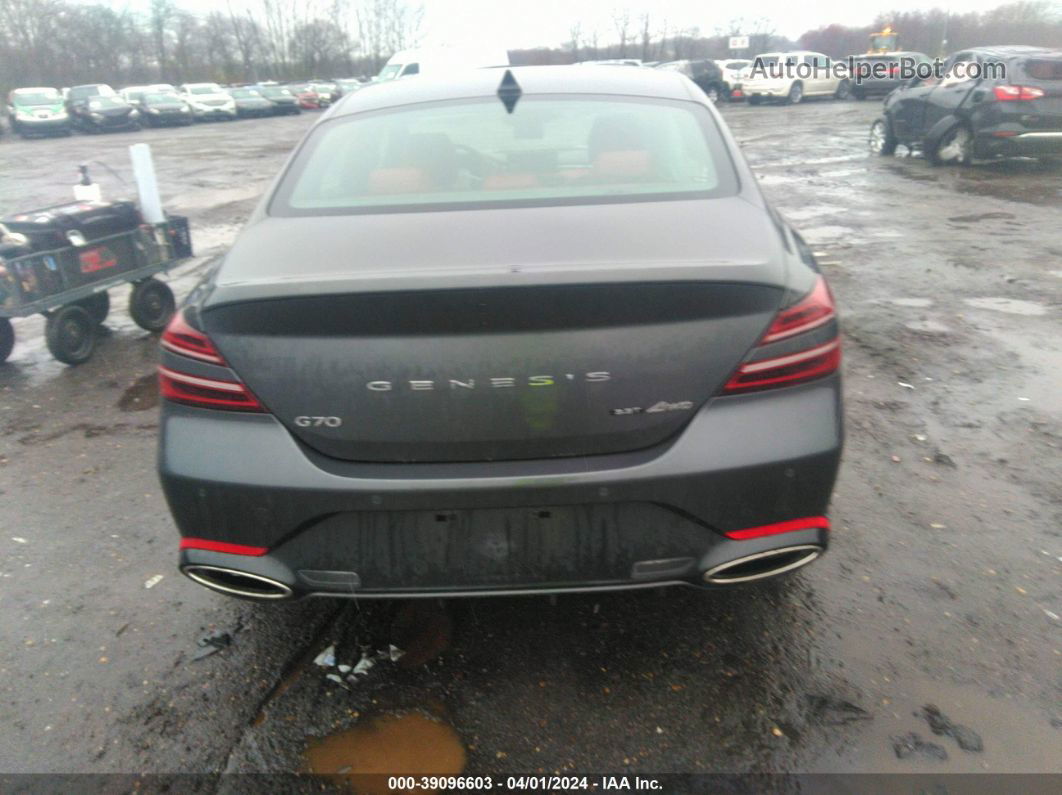 2022 Genesis G70 3.3t Awd Launch Edition Gray vin: KMTG14TE2NU082275