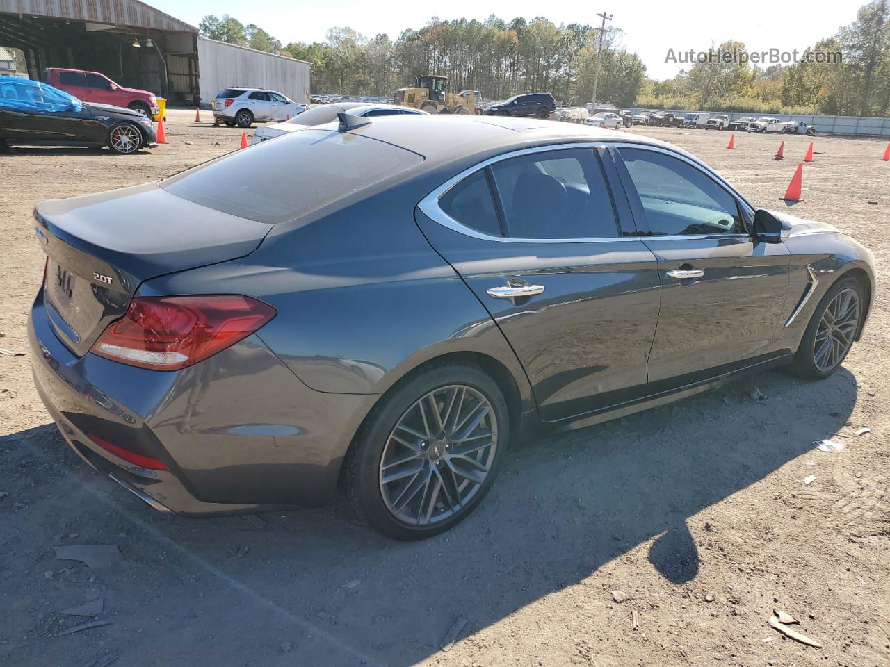 2019 Genesis G70 Elite Gray vin: KMTG34LA2KU014609