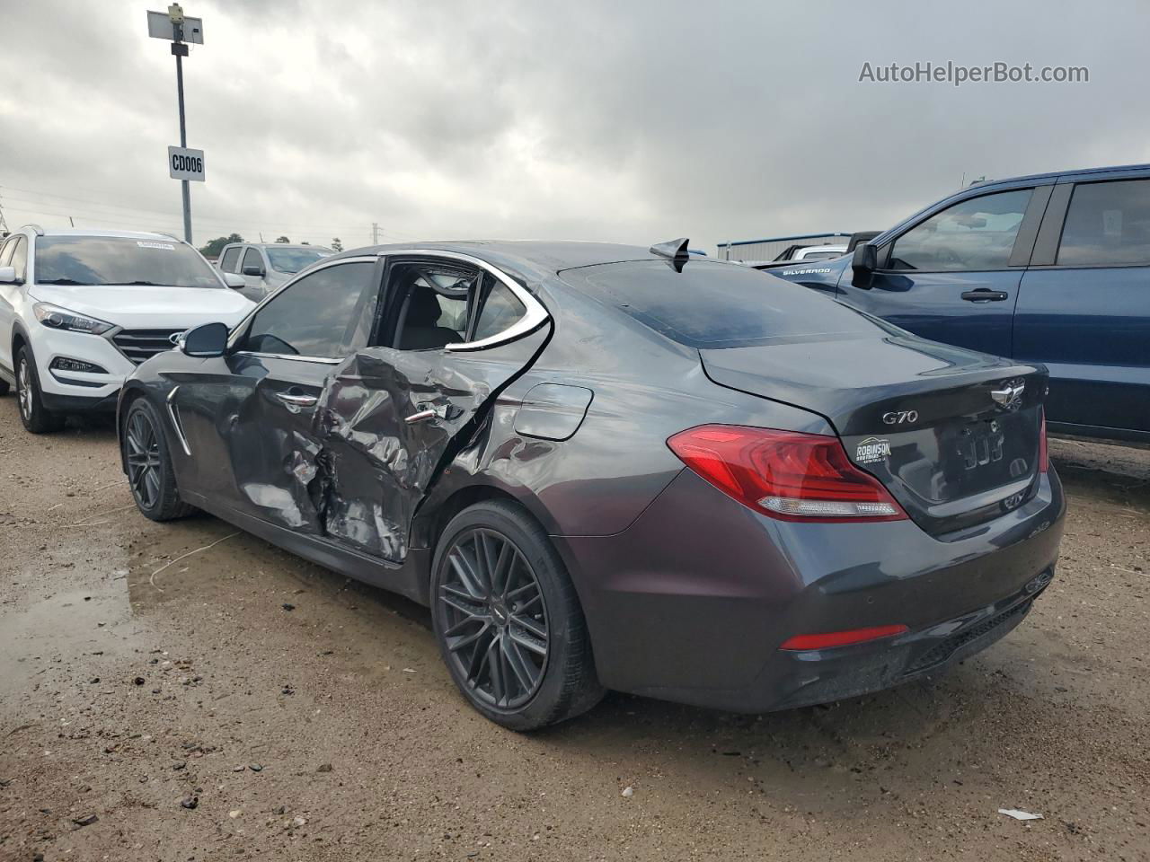 2019 Genesis G70 Elite Gray vin: KMTG34LA2KU014609