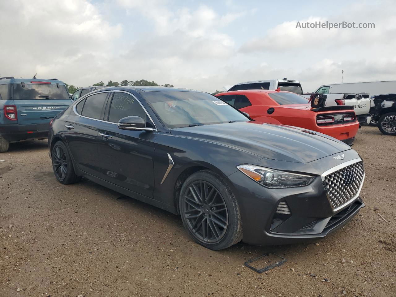 2019 Genesis G70 Elite Gray vin: KMTG34LA2KU014609