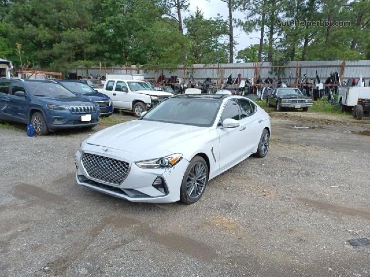 2019 Genesis G70 Elite White vin: KMTG34LA5KU014636