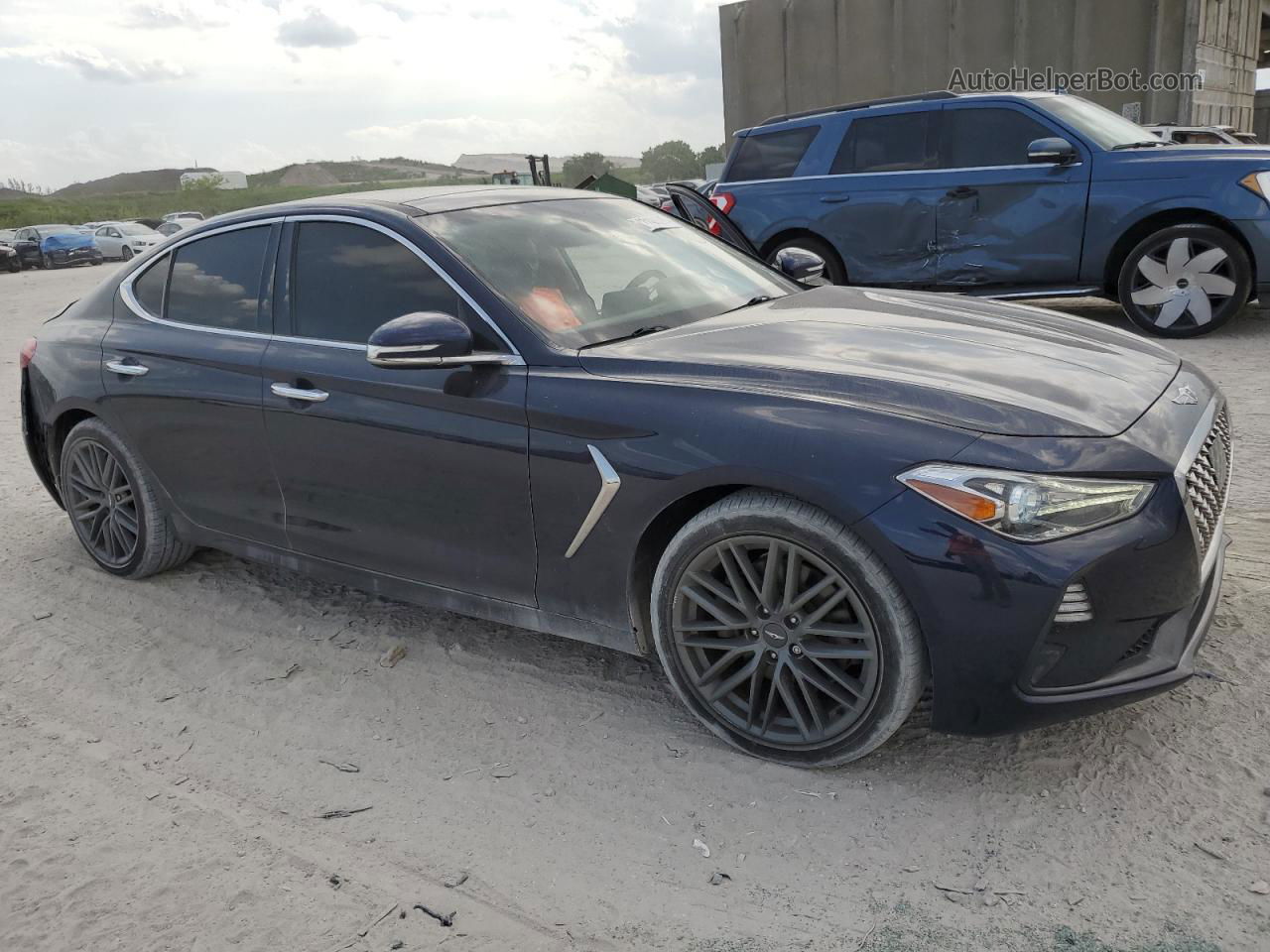 2019 Genesis G70 Elite Blue vin: KMTG34LA5KU040038