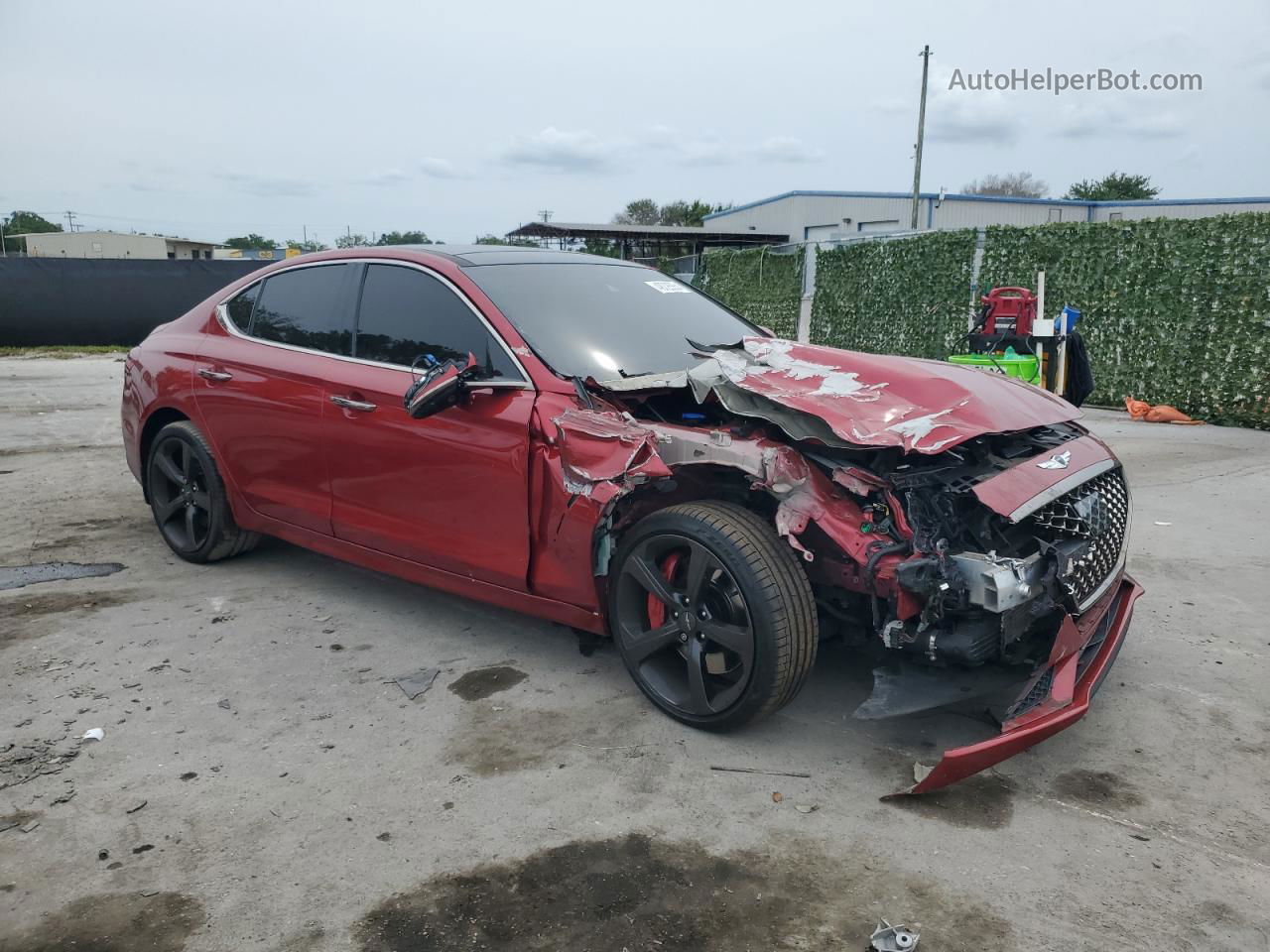 2019 Genesis G70 Prestige Red vin: KMTG34LE6KU015359