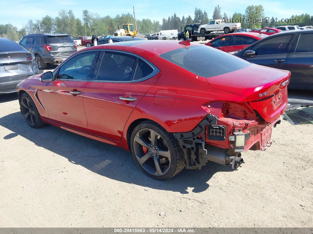 2019 Genesis G70 3.3t Dynamic Red vin: KMTG34LE9KU012987