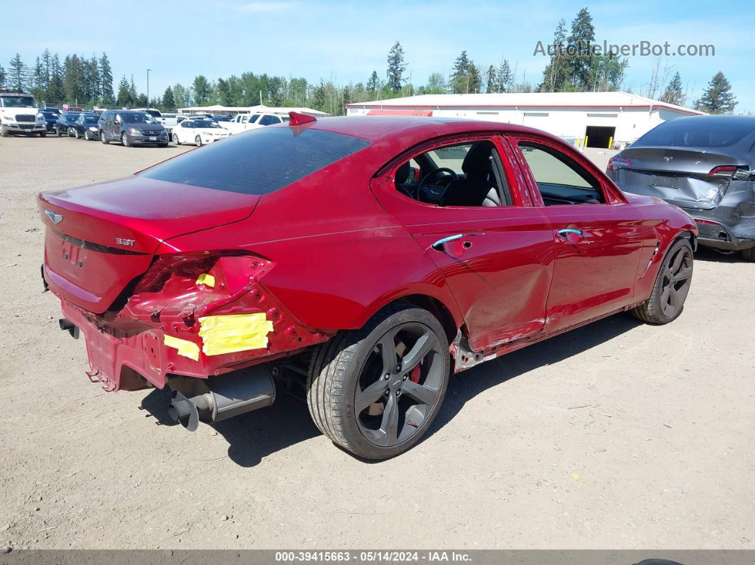 2019 Genesis G70 3.3t Dynamic Red vin: KMTG34LE9KU012987