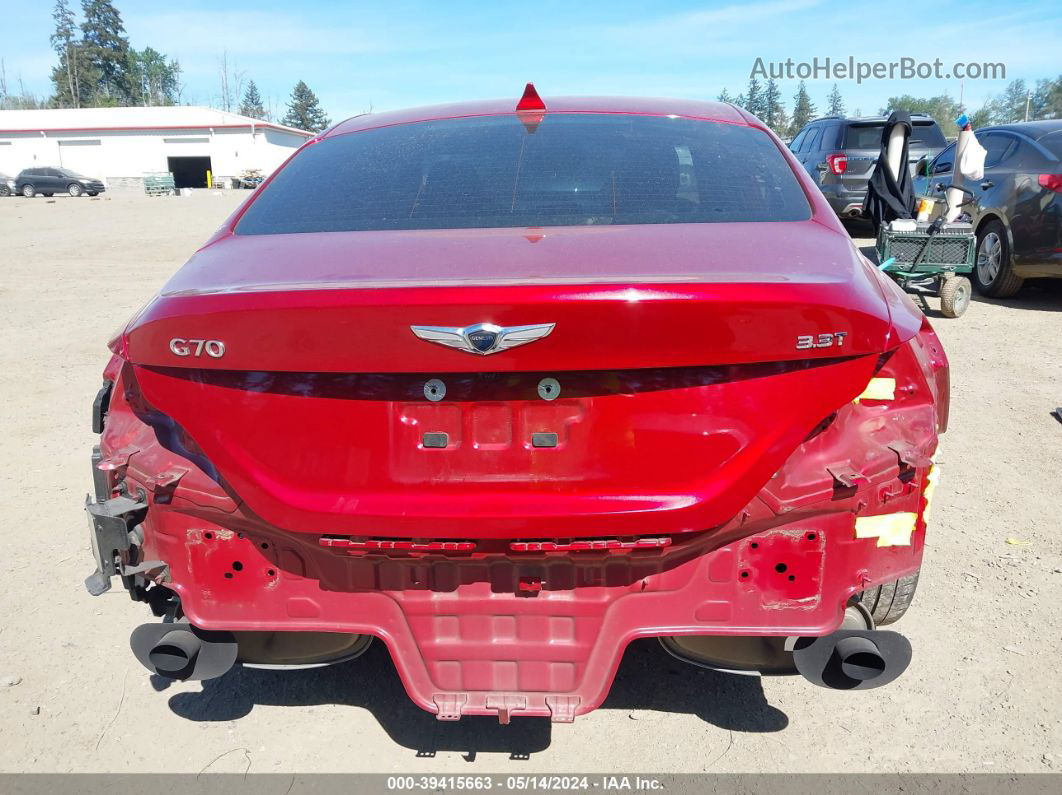 2019 Genesis G70 3.3t Dynamic Red vin: KMTG34LE9KU012987