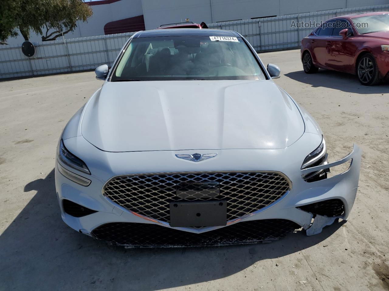 2022 Genesis G70 Base White vin: KMTG34TA0NU089801