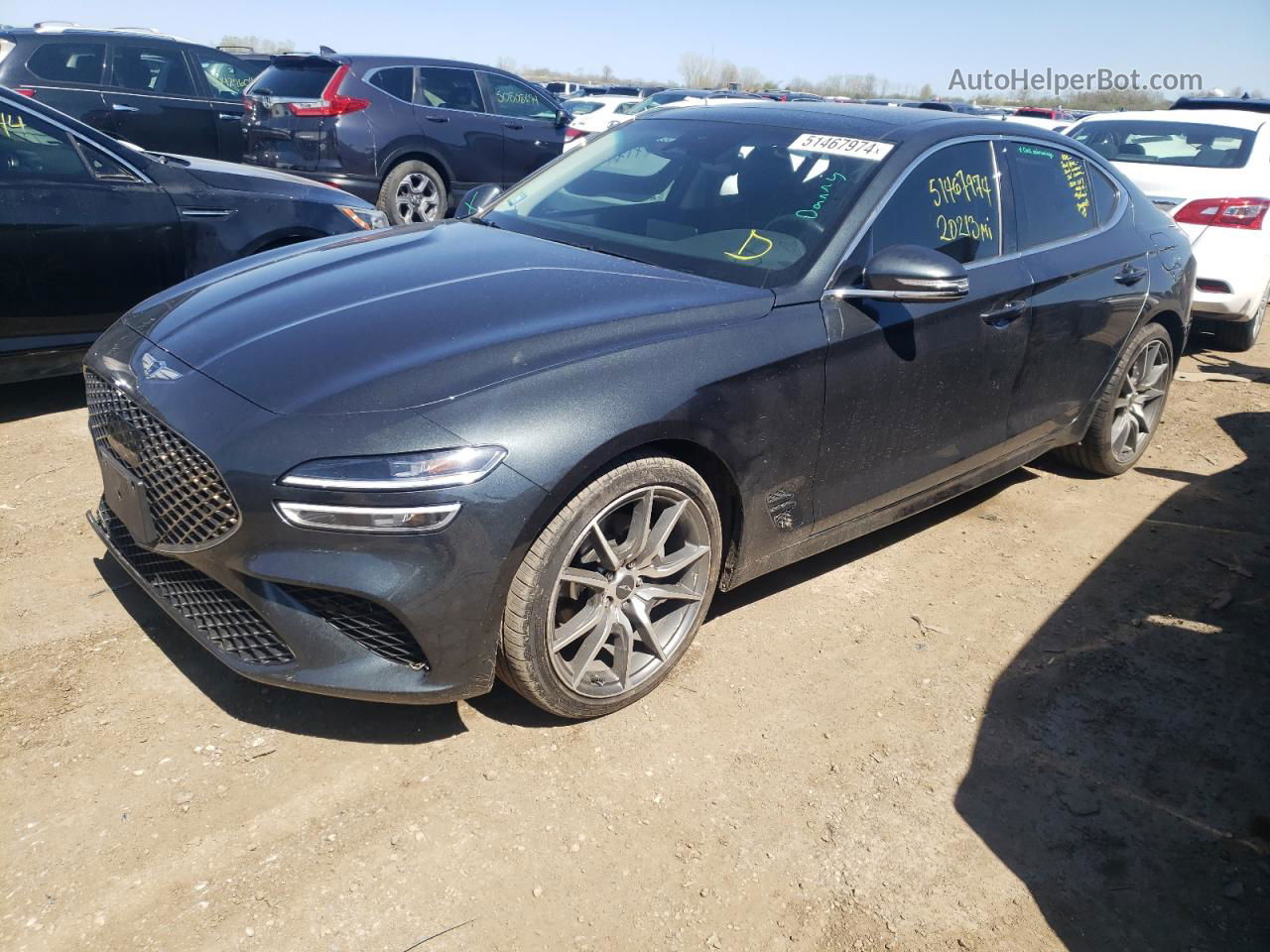 2022 Genesis G70 Base Charcoal vin: KMTG34TAXNU088980