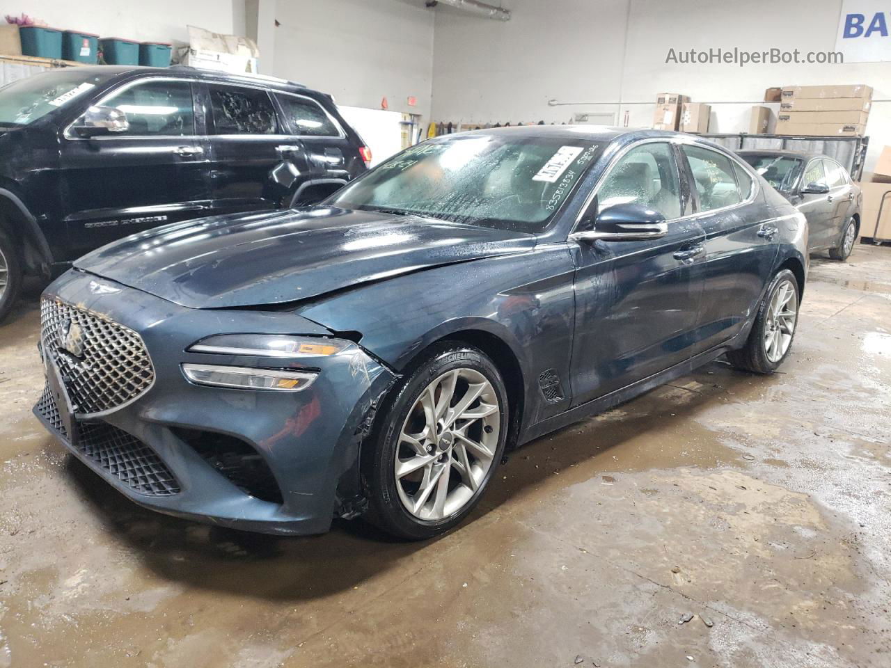 2022 Genesis G70 Base Blue vin: KMTG34TAXNU094245