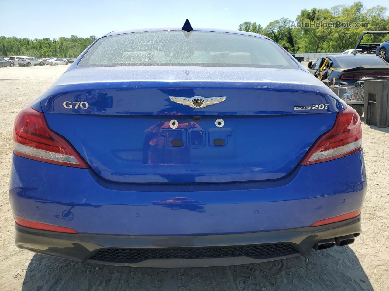 2019 Genesis G70 Prestige Blue vin: KMTG44LA1KU014890