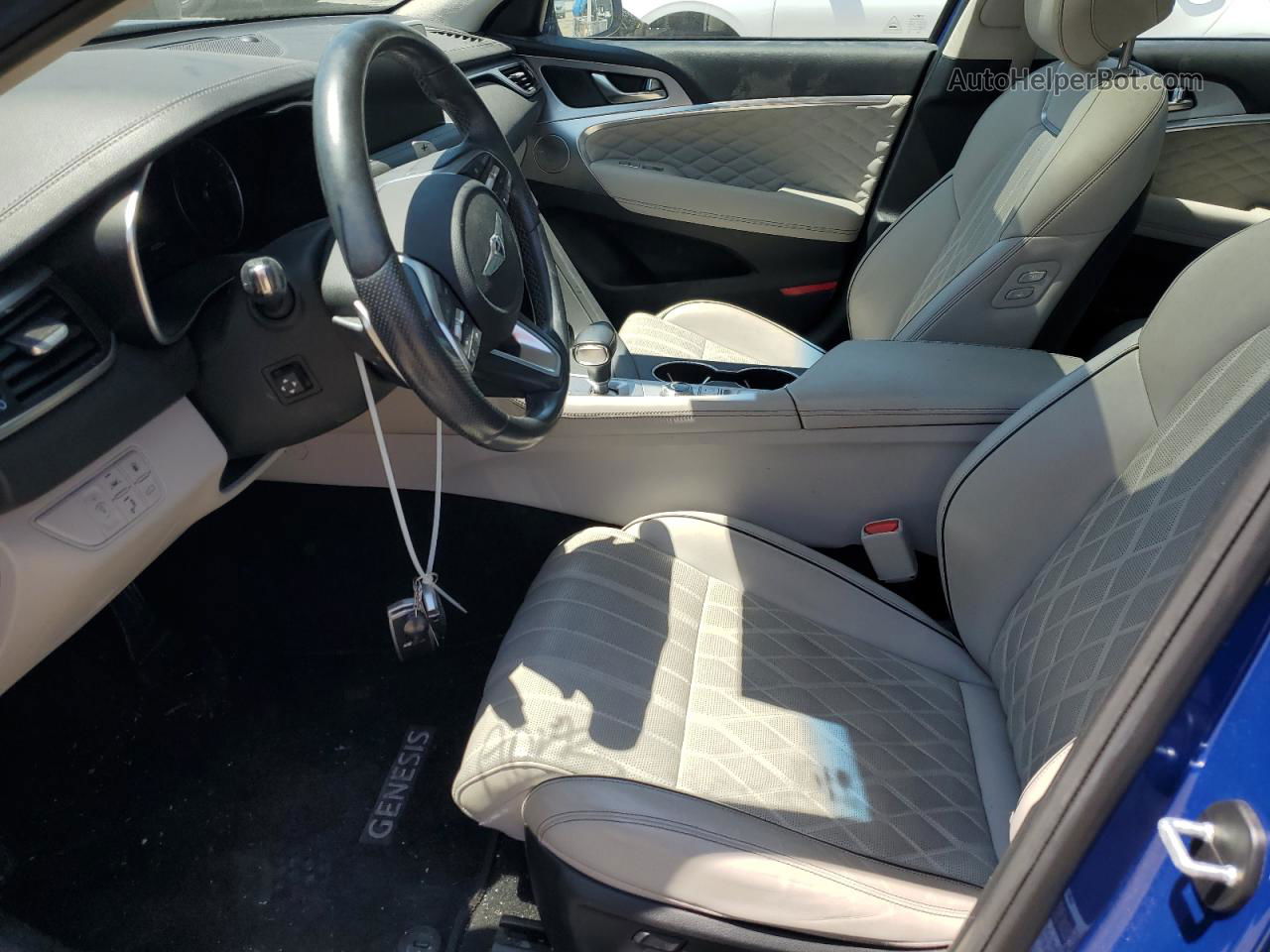 2019 Genesis G70 Prestige Blue vin: KMTG44LA1KU014890