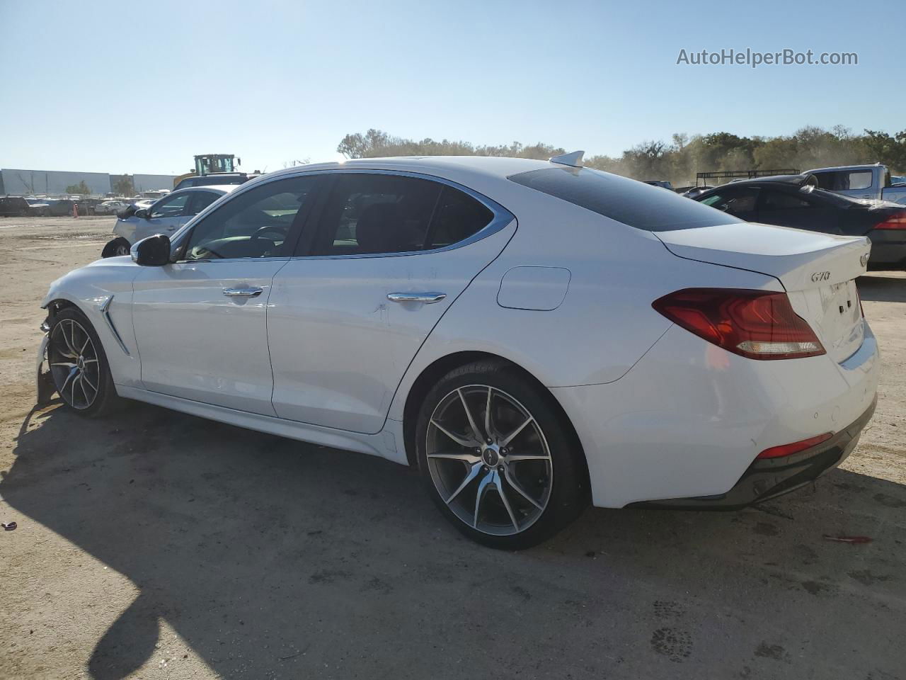 2019 Genesis G70 Prestige White vin: KMTG44LA5KU022443