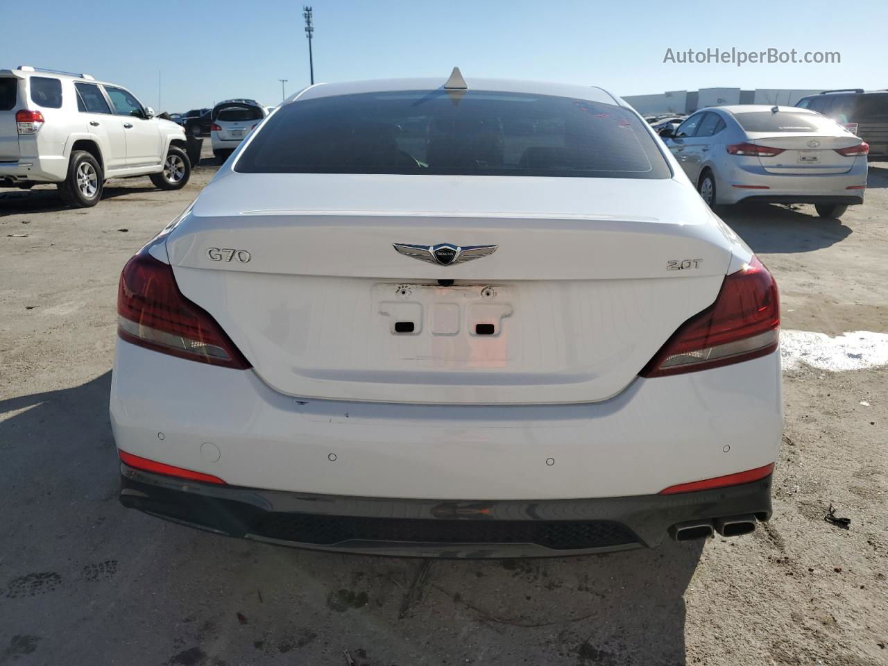 2019 Genesis G70 Prestige White vin: KMTG44LA5KU022443