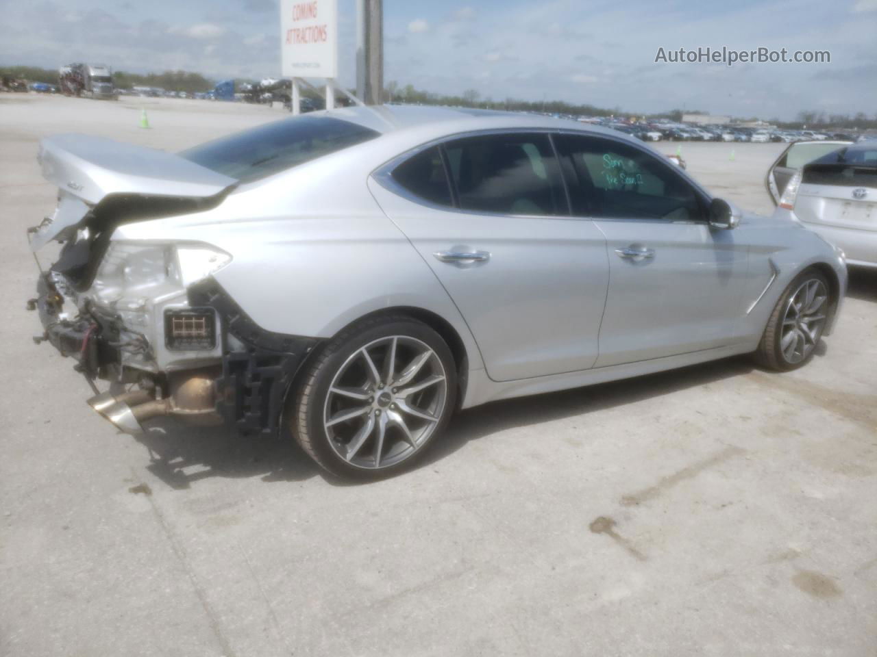 2019 Genesis G70 Prestige Silver vin: KMTG44LA7KU034206