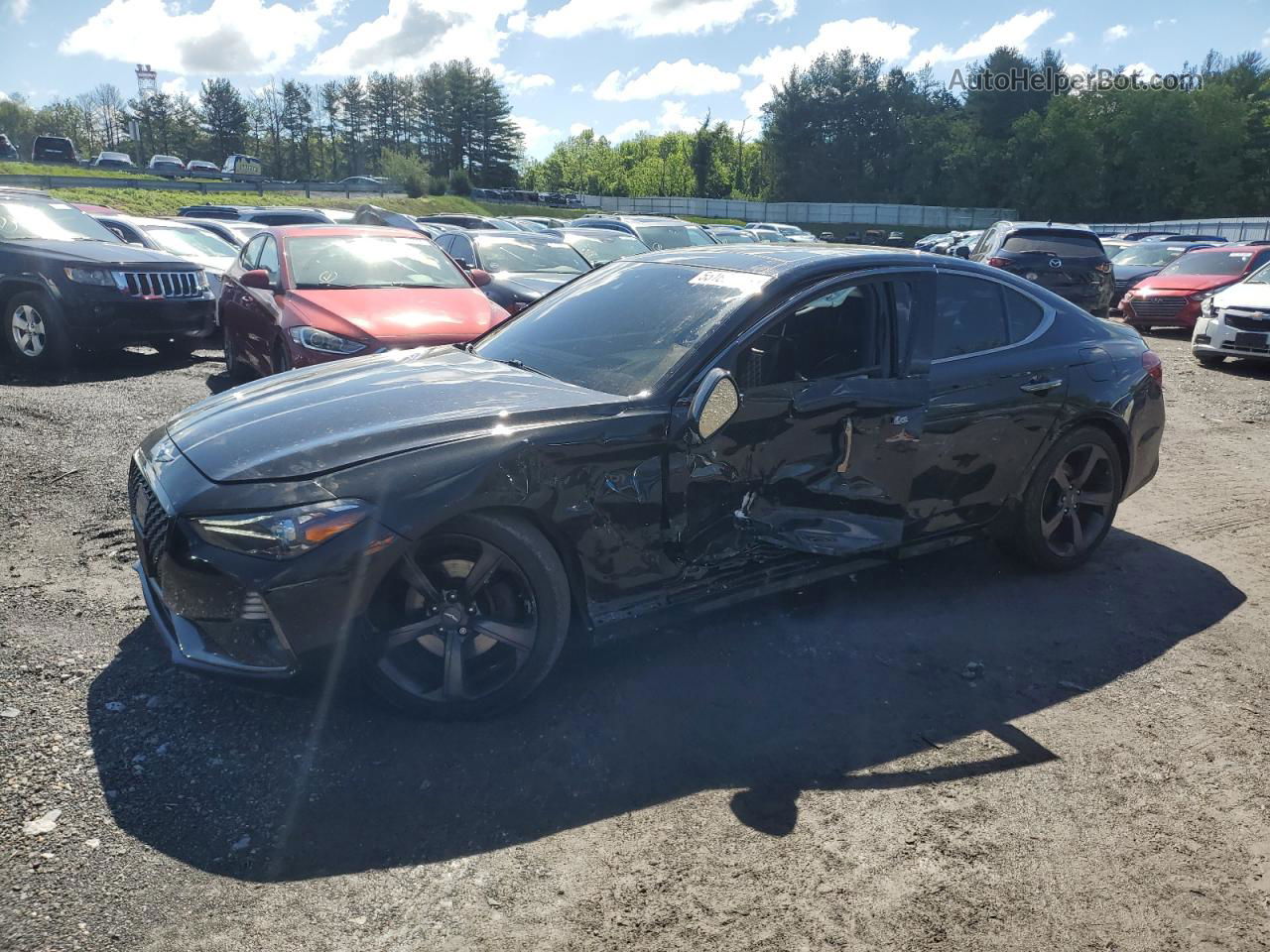 2019 Genesis G70 Prestige Black vin: KMTG44LA9KU012966