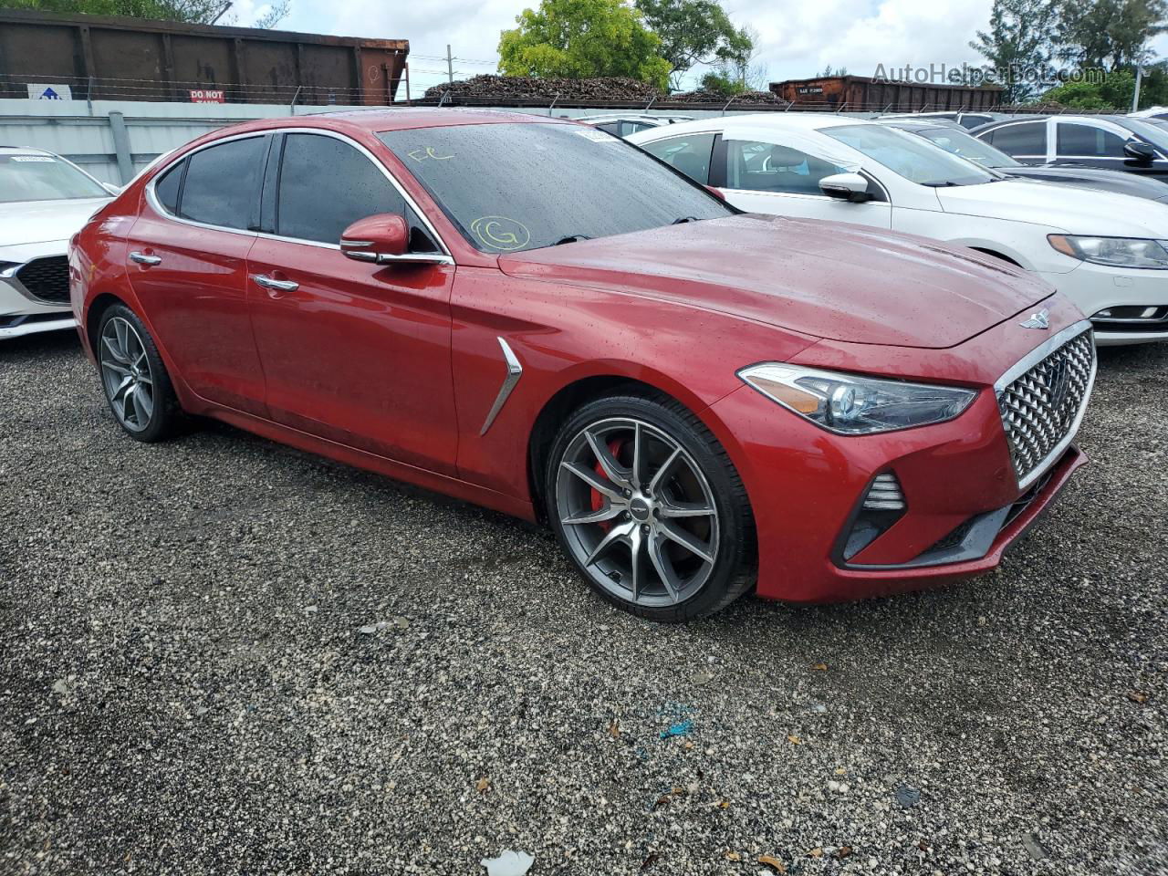 2019 Genesis G70 Advanced Red vin: KMTG54LE8KU027877