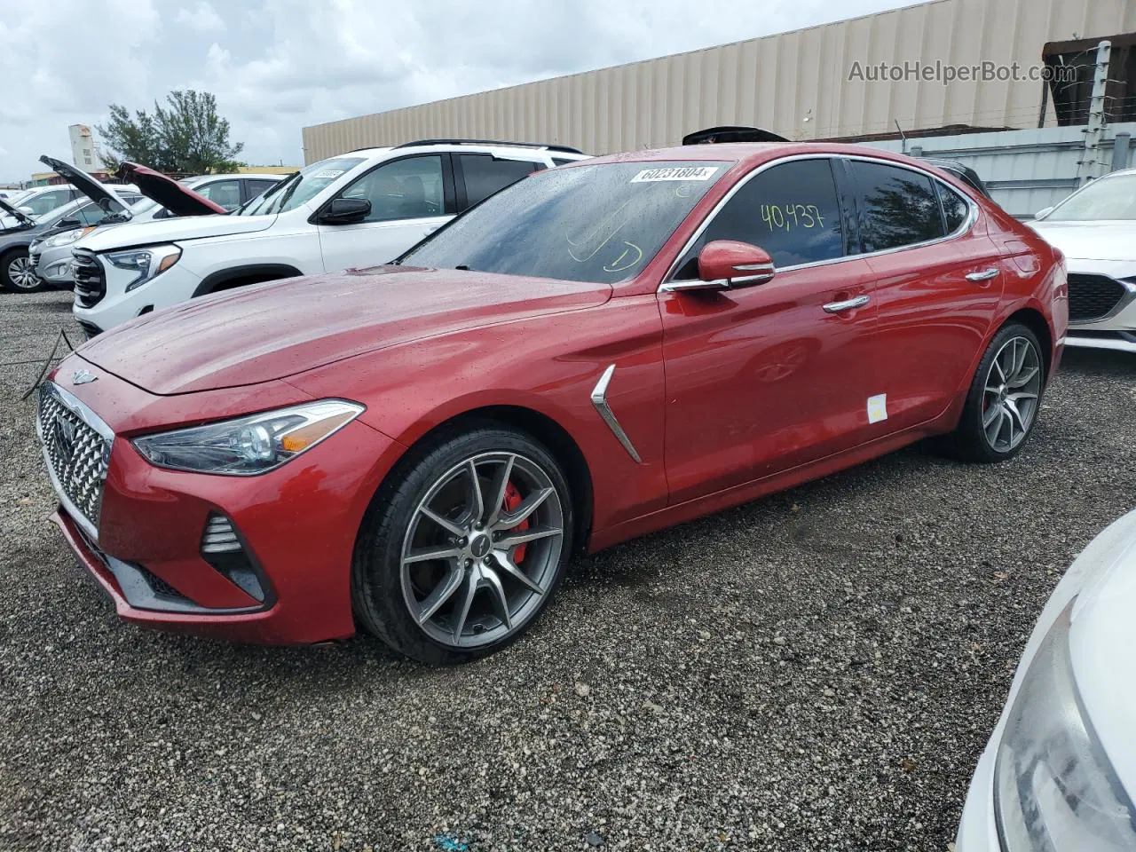 2019 Genesis G70 Advanced Red vin: KMTG54LE8KU027877