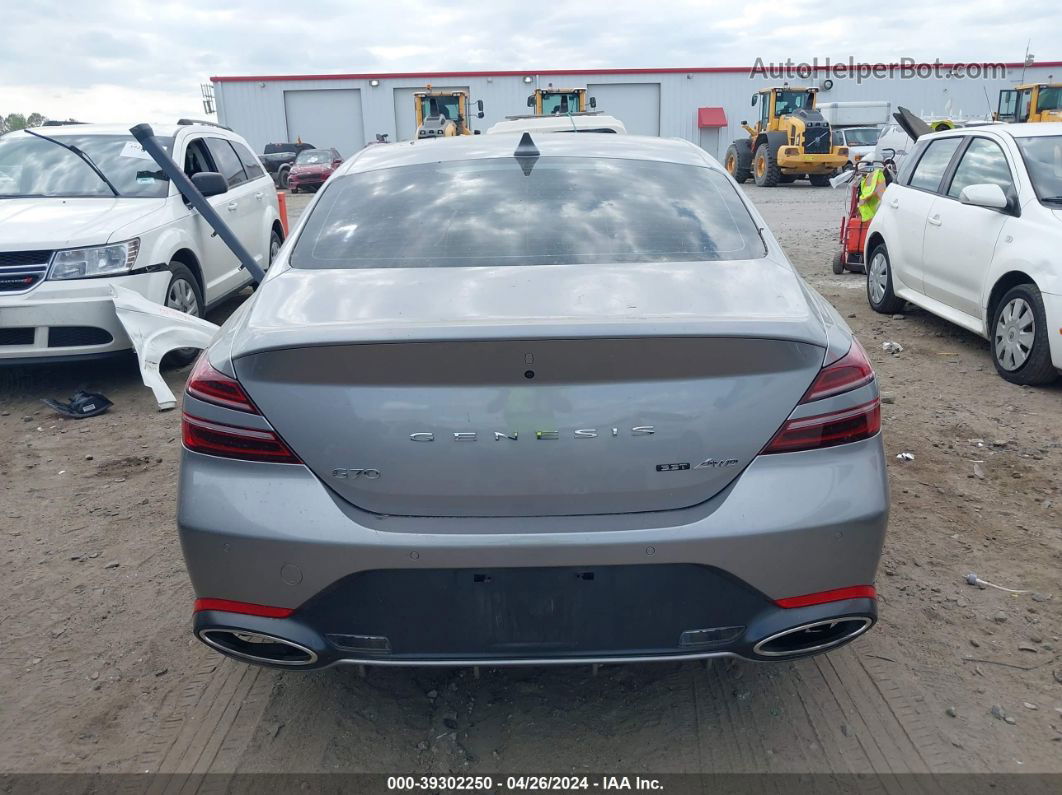 2022 Genesis G70 3.3t Awd Gray vin: KMTG54TE7NU088318