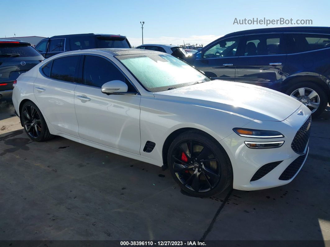 2022 Genesis G70 3.3t Rwd White vin: KMTG54TE7NU088531