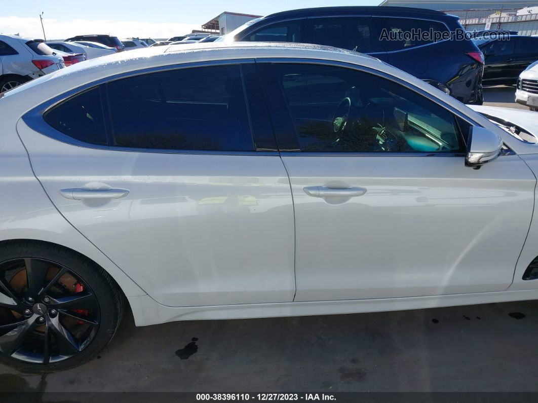 2022 Genesis G70 3.3t Rwd White vin: KMTG54TE7NU088531