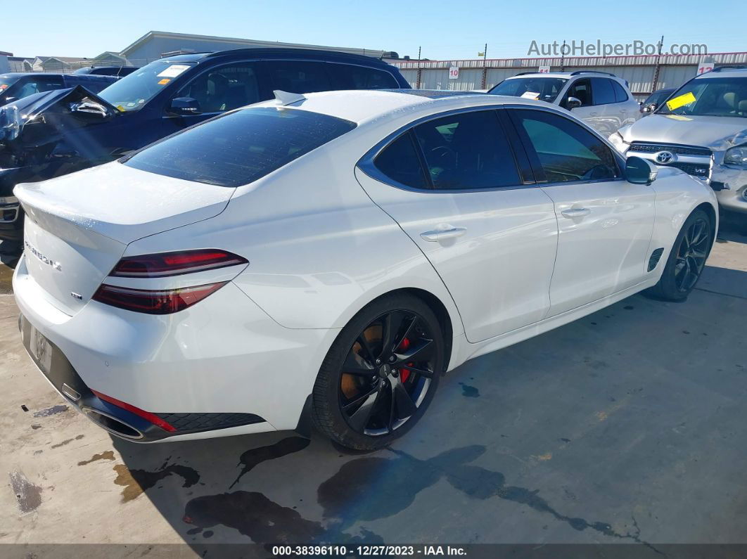 2022 Genesis G70 3.3t Rwd White vin: KMTG54TE7NU088531