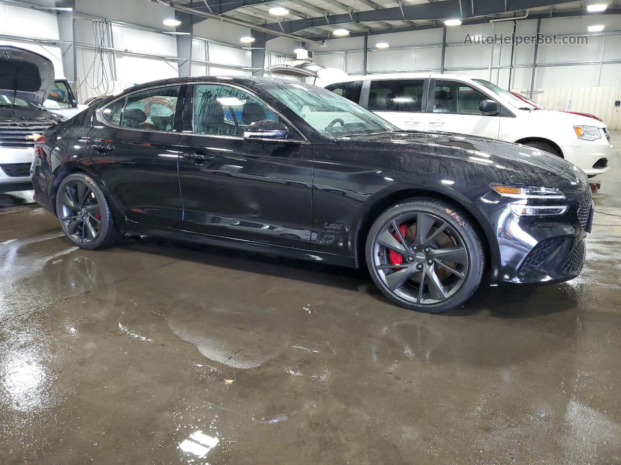 2022 Genesis G70 Base Black vin: KMTG54TE9NU102509