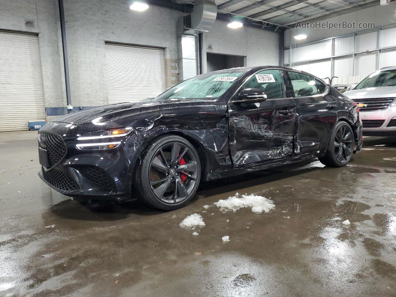 2022 Genesis G70 Base Black vin: KMTG54TE9NU102509