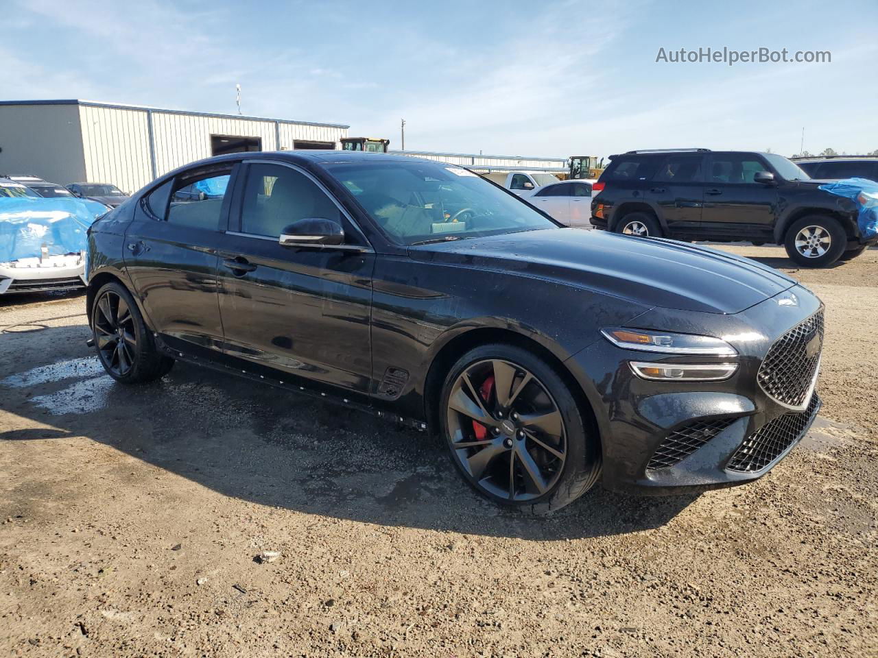 2022 Genesis G70 Base Black vin: KMTG54TEXNU103233