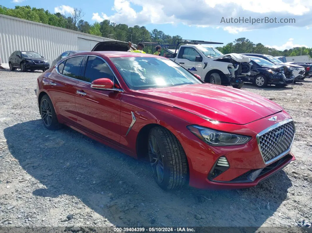 2019 Genesis G70 2.0t Advanced Red vin: KMTG64LA0KU037880