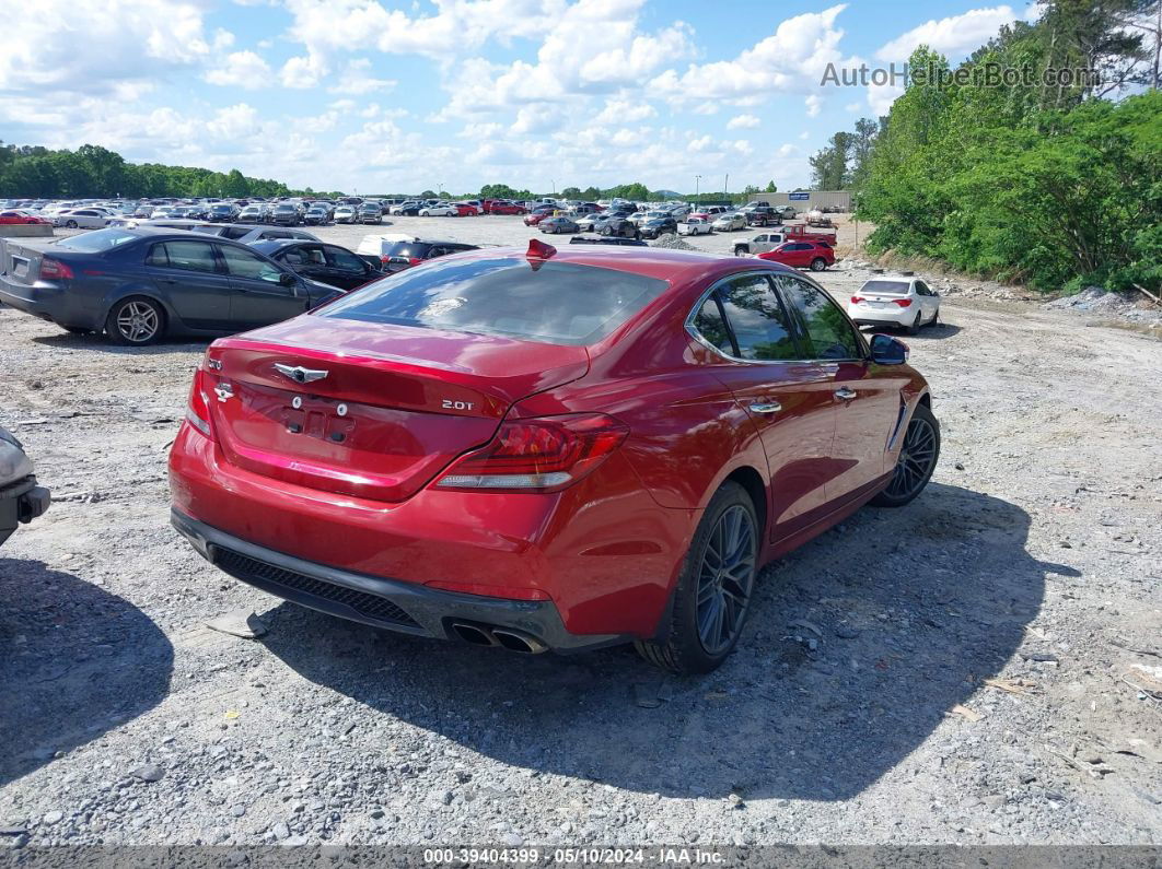 2019 Genesis G70 2.0t Advanced Red vin: KMTG64LA0KU037880