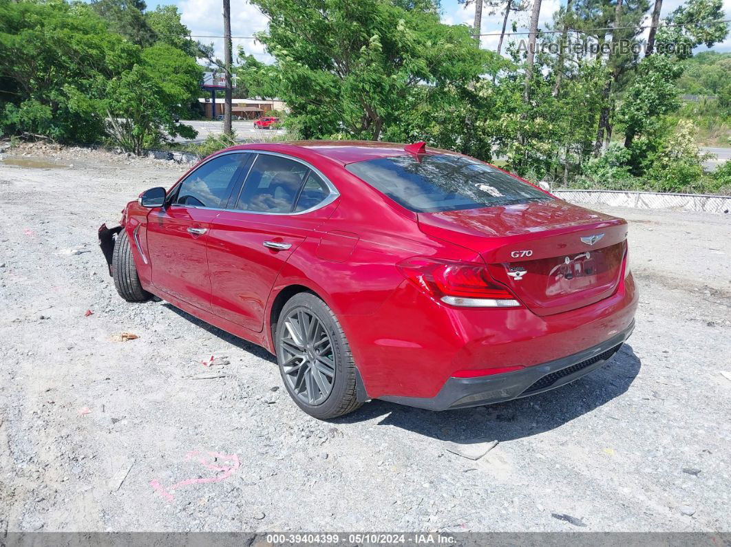 2019 Genesis G70 2.0t Advanced Red vin: KMTG64LA0KU037880