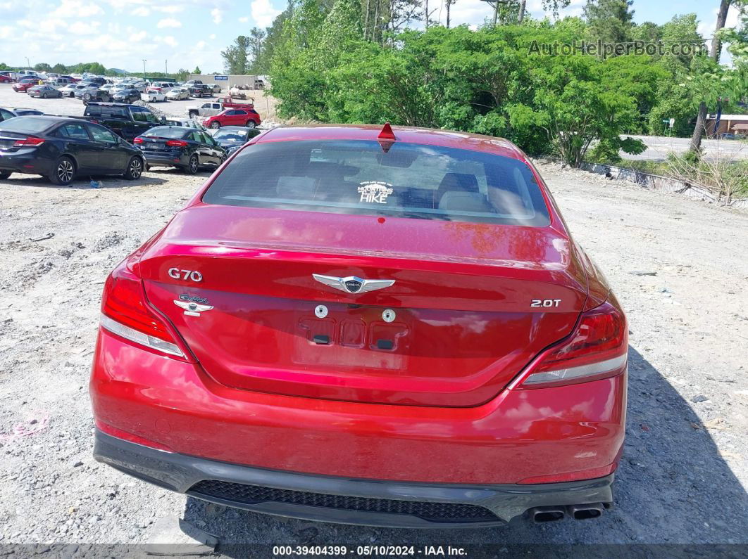 2019 Genesis G70 2.0t Advanced Red vin: KMTG64LA0KU037880