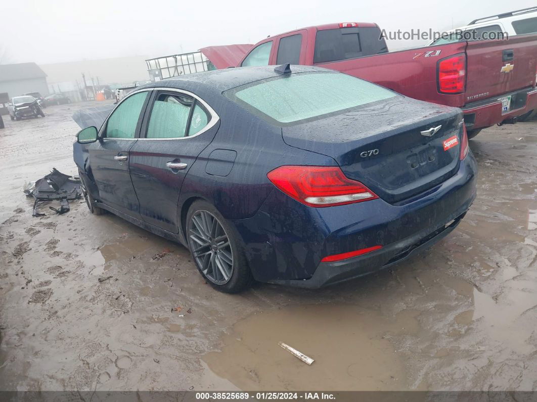 2019 Genesis G70 2.0t Elite Синий vin: KMTG64LA5KU011971