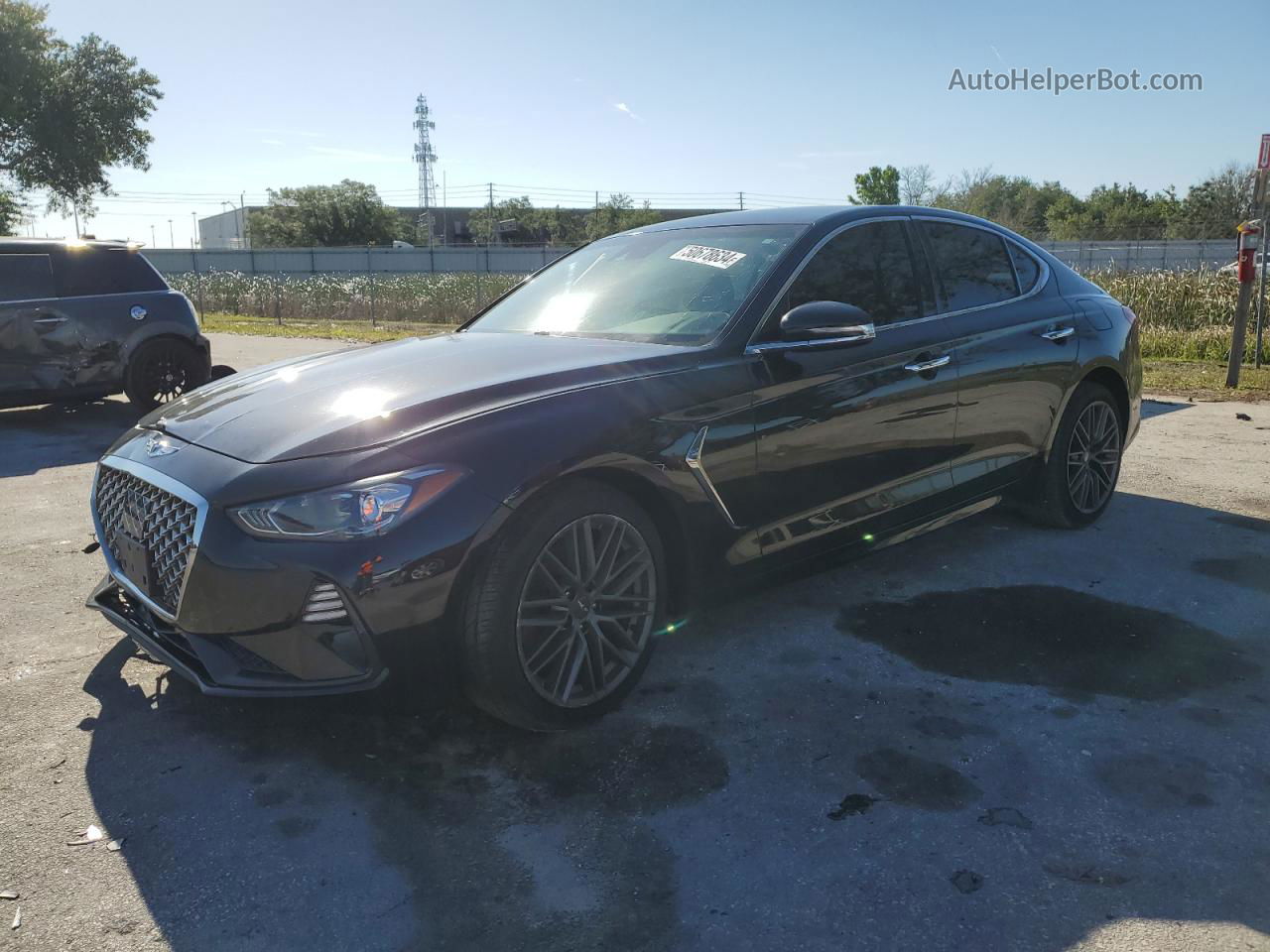 2019 Genesis G70 Advanced Black vin: KMTG64LA8KU025105