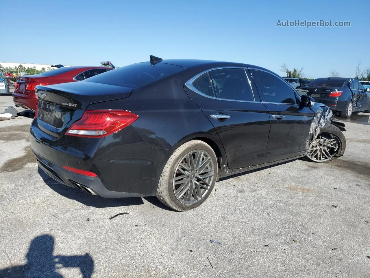 2019 Genesis G70 Advanced Black vin: KMTG64LA8KU025105