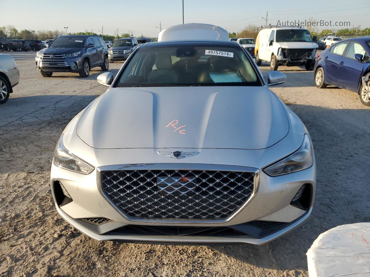 2019 Genesis G70 Elite Silver vin: KMTG74LE3KU013928