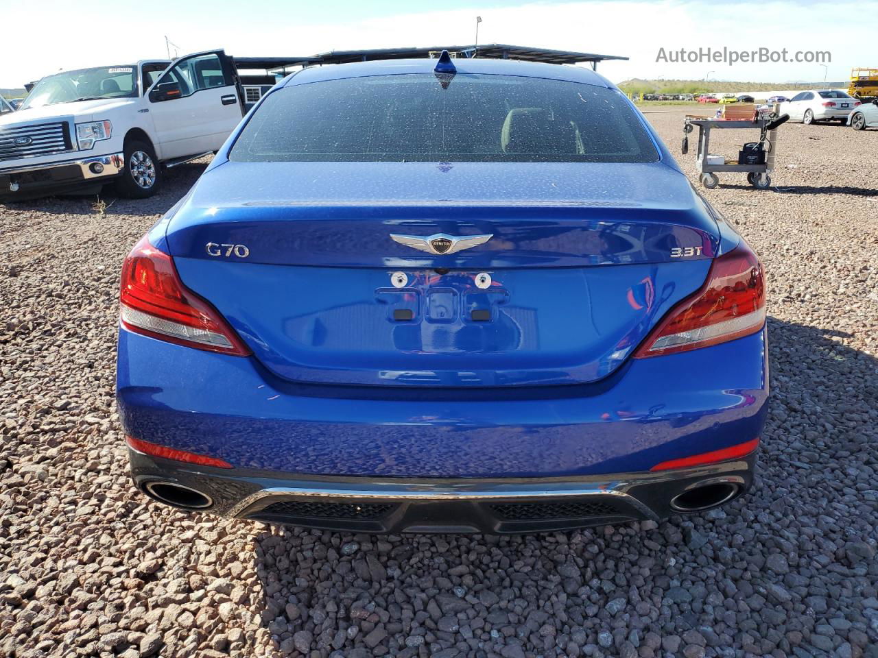 2019 Genesis G70 Elite Blue vin: KMTG74LE8KU024116