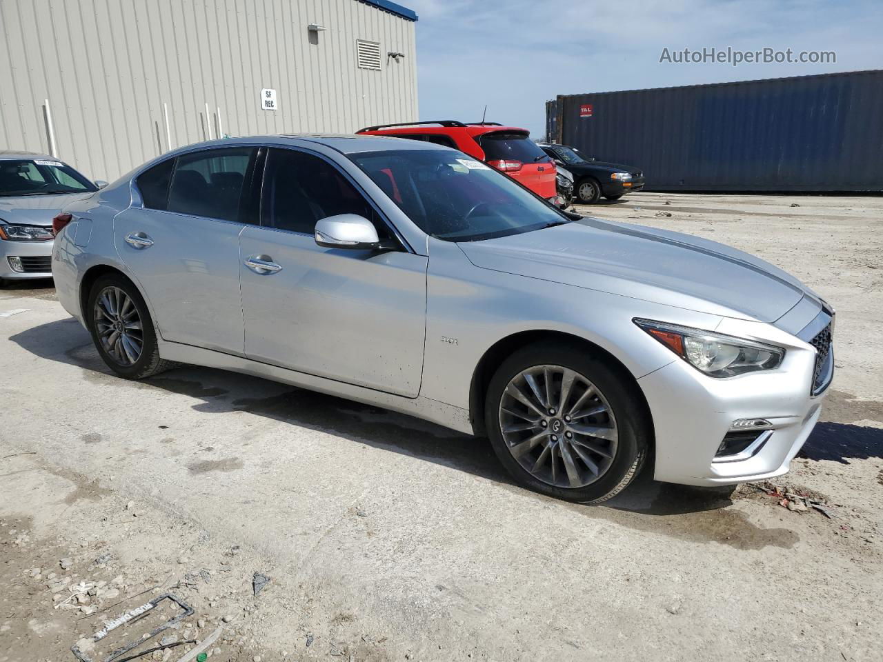 2019 Infiniti Q50 Luxe Серый vin: JN1EV7AR3KM559487