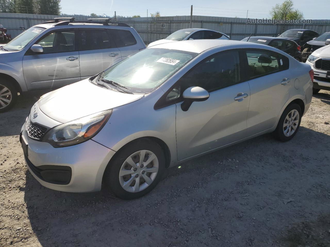 2013 Kia Rio Lx Silver vin: KNADM4A30D6124467