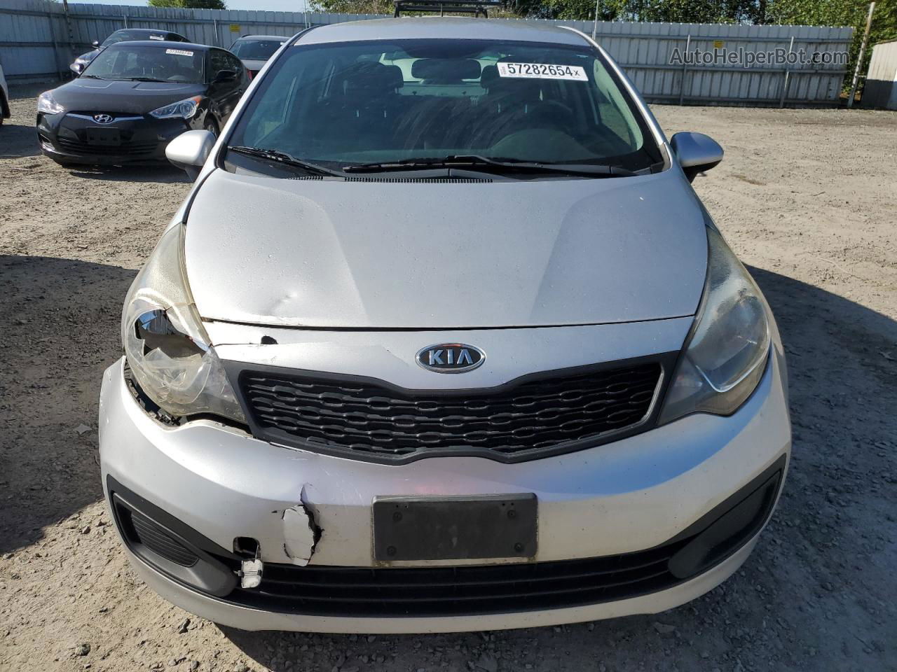 2013 Kia Rio Lx Silver vin: KNADM4A30D6124467