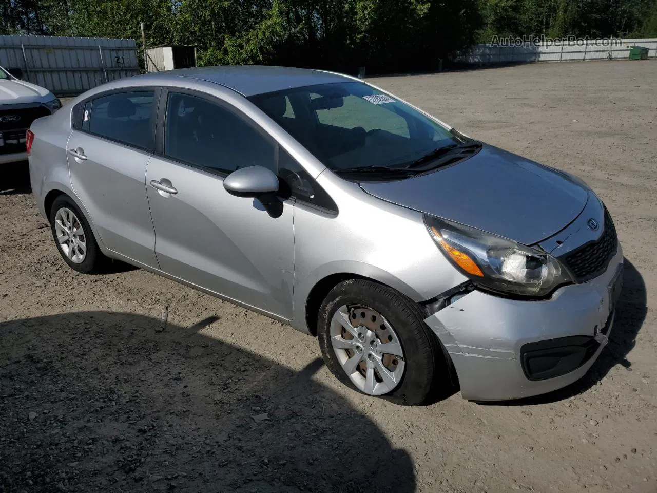 2013 Kia Rio Lx Silver vin: KNADM4A30D6124467