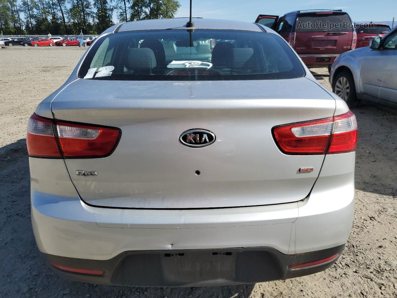 2013 Kia Rio Lx Silver vin: KNADM4A30D6124467