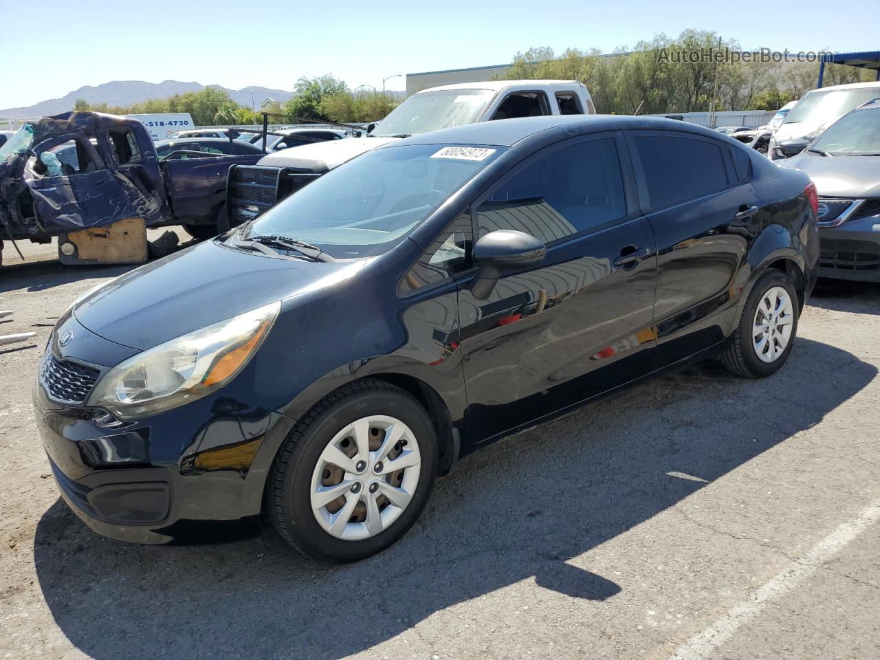 2013 Kia Rio Lx Black vin: KNADM4A30D6135436