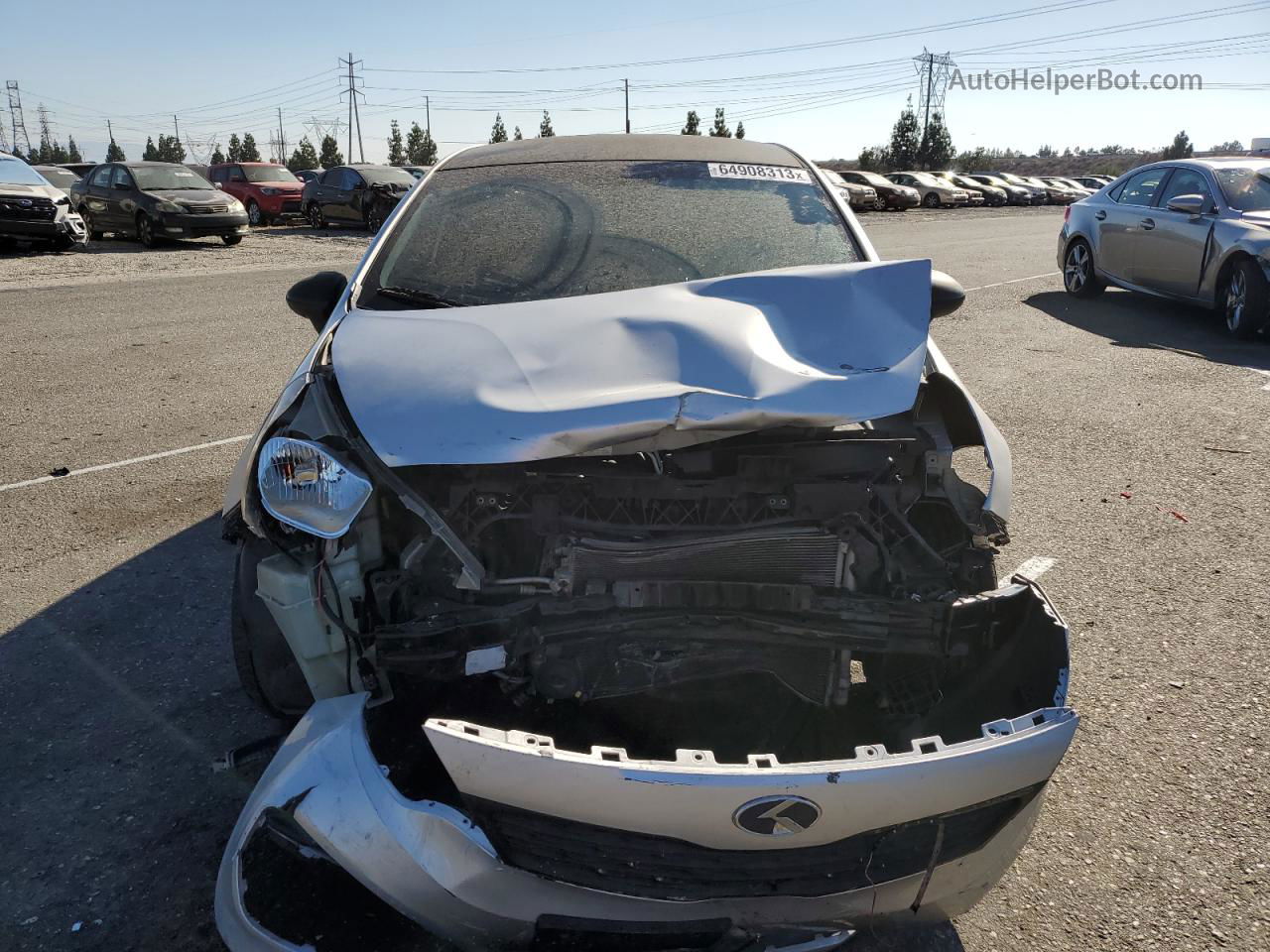 2013 Kia Rio Lx Silver vin: KNADM4A30D6159557