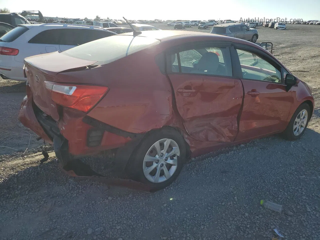 2013 Kia Rio Lx Red vin: KNADM4A30D6170882