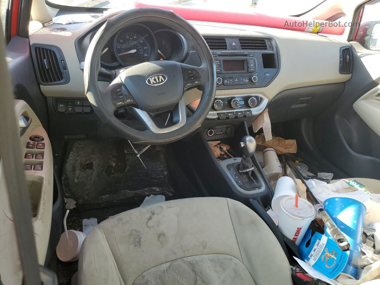 2013 Kia Rio Lx Красный vin: KNADM4A30D6170882