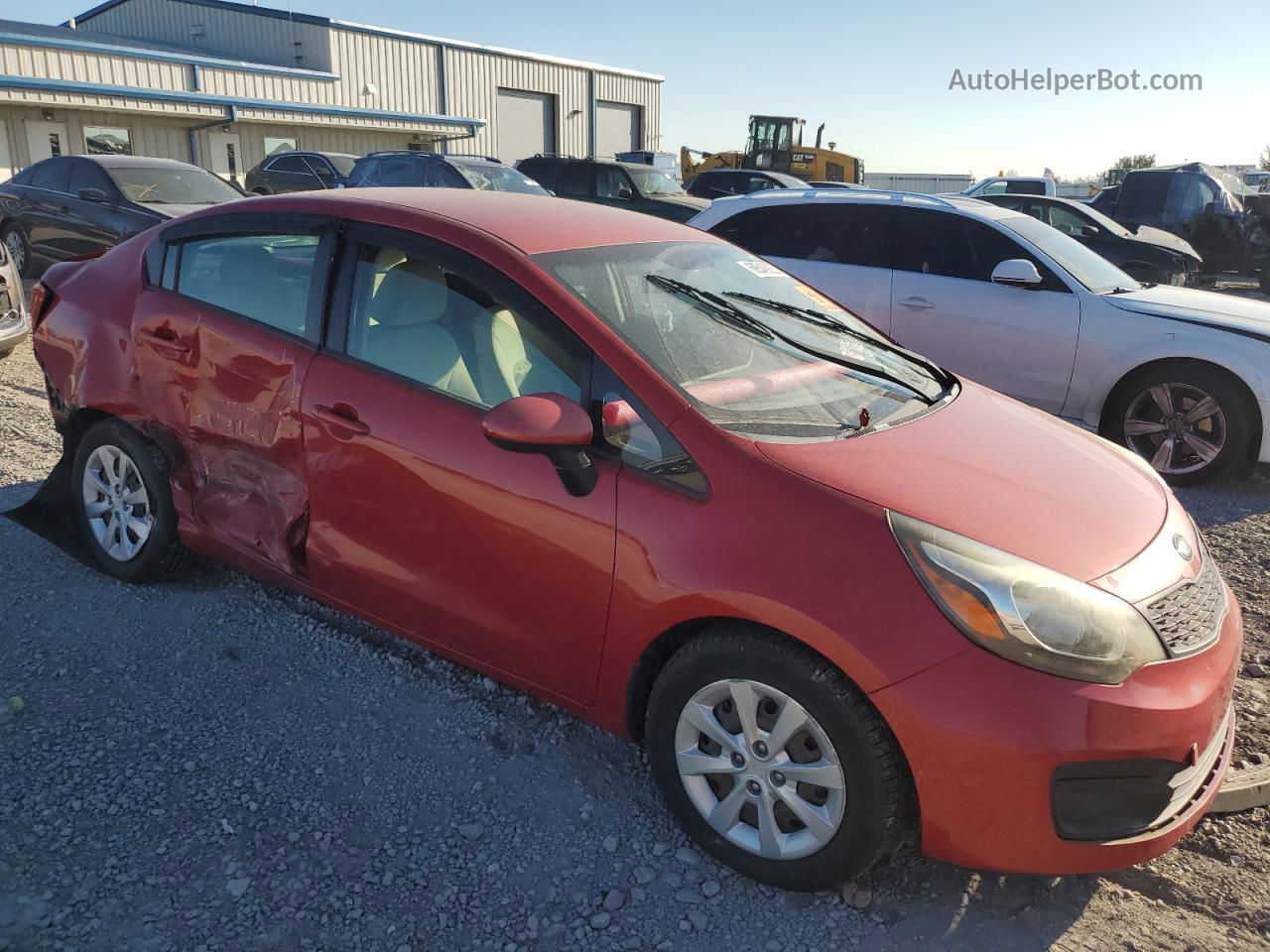 2013 Kia Rio Lx Red vin: KNADM4A30D6170882